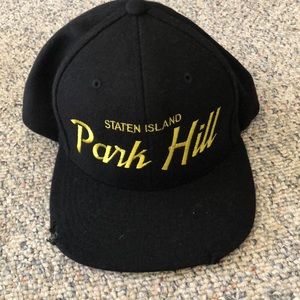 Distressed black hat